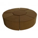 Moz Octagon Foam Seating - Microsuede Chocolate