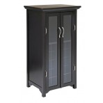 Winsome Wood Wine Cabinet with French Doors, Espresso