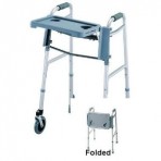 Guardian Folding Flip Tray For Walker Gray Plastic