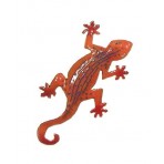 Bovano Enamel Wall Art Decor Small Orange Gecko