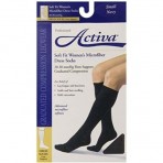Activa Women's Ribbed Dress Socks 20-30 mmHg WOMEN'S MICROFIBER DRESS SOCKS FIRM SUPPORT, 20-30 MM HG, NAVY SM