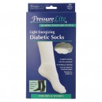 Activa PressureLite Light Energizing Diabetic Socks, Knee High F-L-A PRESSURE LITE ENGY DIAB WHT SCKS CALF SM