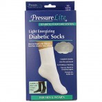 Activa PressureLite Light Energizing Diabetic Socks, Knee High F-L-A PRESSURE LITE ENGY DIAB WHT SCKS CALF MD