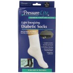 Activa PressureLite Light Energizing Diabetic Socks, Knee High F-L-A PRESSURE LITE ENGY DIAB BLK SCKS CALF MD