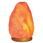 WBM Himalayan Light #1001 Natural Air Purifying Himalayan Salt Lamp with Neem Wood Base, Bulb and Dimmer Switch - Pink - 7 Inches