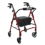 Drive Medical LBRD Lever Brake 4 Wheel Aluminum Rollator with Various Seating Option