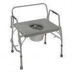 DMI Extra-Wide Heavy-Duty Drop-Arm Steel Commode