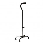 DMI Adjustable Quad Cane, Large Base, Black