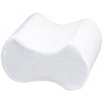 Memory Foam In Between The Knee Pillow wWhite Polycotton Cover - L 12" x H 5" x W 8.5"