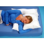 Shoulder Rest Pillow With White Cover - L 19" x H 2.5" x W 25"