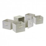 Winsome Wood 22611 Capri Foldable Baskets (Set of 6) - 82611 ,Beige