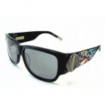 Ed Hardy Ehs-040 Surf Or Die Sunglasses - Black/Gray