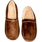 Men's Slipper Suede Fleece Brown