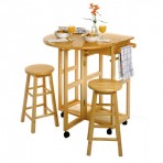 Winsome Wood 89332 Space Saver Drop Leaf Table Kitchen Cart