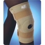 Neoprene Hinged Knee Brace Open Patella, Beige