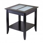 Winsome Wood 92122 Syrah End Table with Frosted Glass