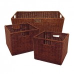 Winsome Wood 92323 Wired Baskets Set Decorative Basket