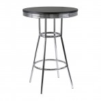 Winsome Wood 93030 Summit Round Pub Table, Black