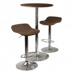 Winsome Wood 933 Kallie Table Stools Pub Set - 93344 ,Cappuccino / Metal