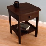 Winsome Wood 20218 - Curved End Table/Night Stand - 94918 ,Walnut