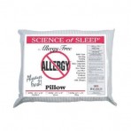 Science of Sleep Allergy Free Pillow Queen 27 x 15.5 in. Fiber Foam Core with Woven Cover White