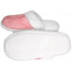 Lady's Suede Fur Trimmed Slipper Pink