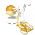 Perfect Peel Apple Peeler  - Easy Clean Removable Comercial Blade And Flexable Spring Loaded Peeling Arm - Struggle Free Continuous Motion Turn Handle - Secures To Countertop With Non-Slip - , White