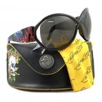 Ed Hardy EHS-048 Pinup Devil Sunglasses - Black