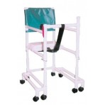 Walker PVC w/Ht Adj Arms & & Seat-Tall-w/Outriggers