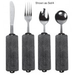 Built-Up Soft Handle Utensil Set/Teaspoon Fork and Knife