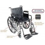 Wheelchair Fixed Arms 18 Swing-Away Footrests Dual Axle