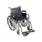 Wheelchair Econ Rem Desk Arms 20 W/Elev Legrest Dual Axle