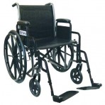 Wheelchair Economy Fixed Arms 16 w/Swing-Away Footrests