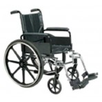 Wheelchair Ltwt K-4 Flip-Back Full Arms & ELR 20