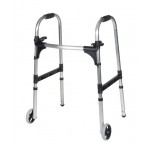 Walker w/5 Wheels Folding Adult Ultra Ltwt Push Palm