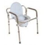 Commode Folding Aluminum Silver