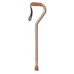 Deluxe Adjustable Cane W/Wrist Strap-Bronze