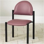 Waiting Room Black Frame Chair w/o Arms