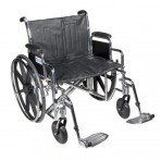 Wheelchair Std Dual-Axle 22 w/Rem Full Arms & Elev Legrest