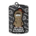 AllerMates P.Nutty/Peanut Algy Dog Tag w/Necklace Cord