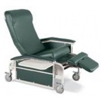 Drop-Arm Care Cliner w/Steel Casters