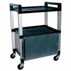 Utility Poly Cart w/Cabinet & Power Strip