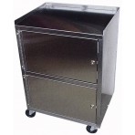 Cabinet Cart 3-Shelf St/S Dual Locking