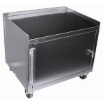 Cabinet Cart W/Drawer St/S Single Locking w/2 Shelves