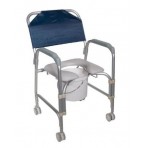 Aluminum Shower Chair/Commode with Casters Knockdown