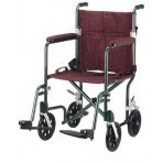 Aluminum Transport Chair 17 Burgundy Green/Designer Fly-Wt