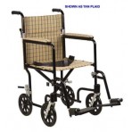 Aluminum Transport Chair-17 Tan Plaid/ Designer Fly-Weight