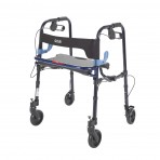 Clever Lite Flame Rollator Walker with 8" Casters