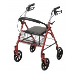 Four Wheel Rollator Walker with Fold Up Removable Back Support