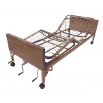 Multi Height Manual Hospital Bed with Half Rails and Therapeutic Support Mattress